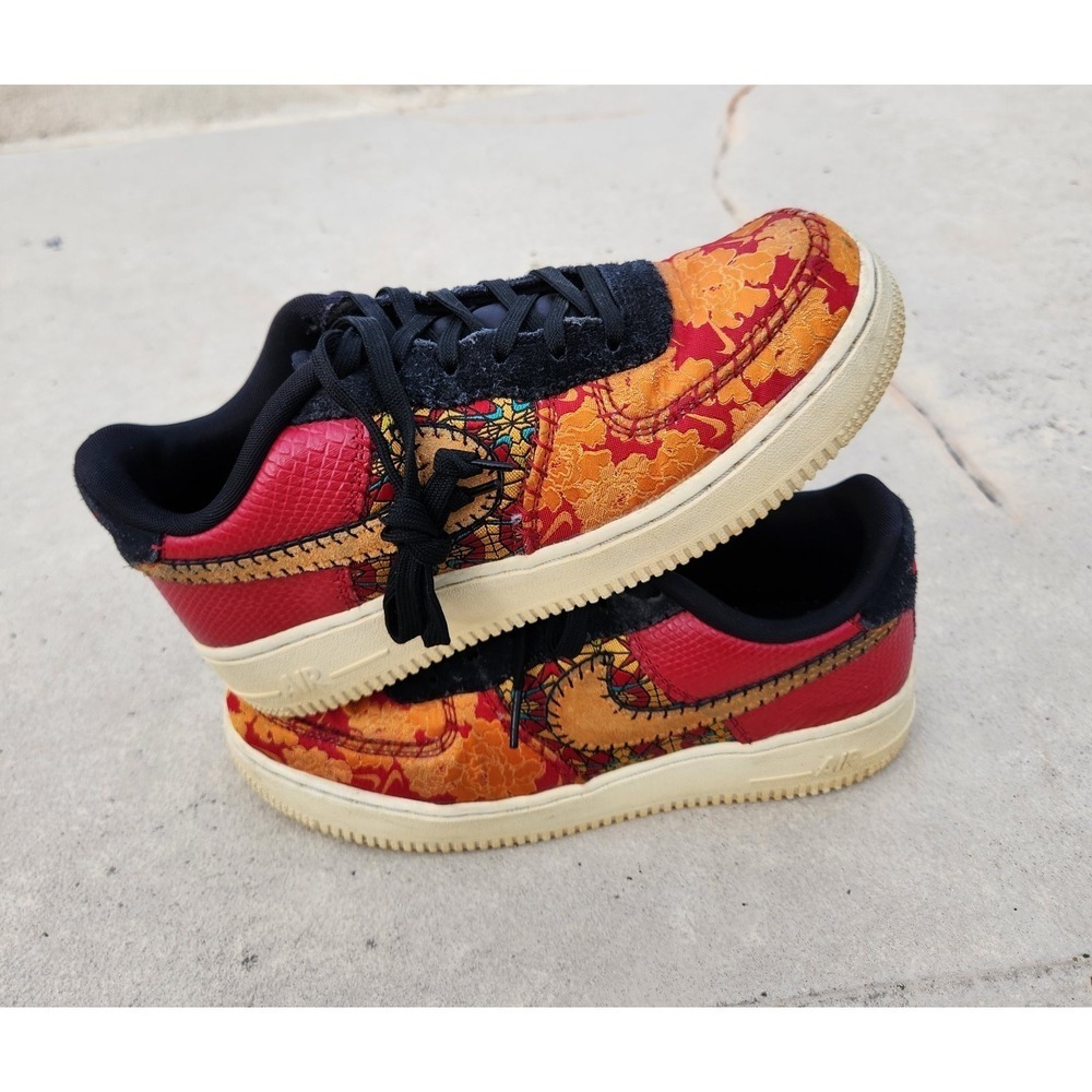 7.5 Womens Orange Red Floral SNEAKER Dopamine Kicks Maximalist Shoe NIKE AIR  6Y